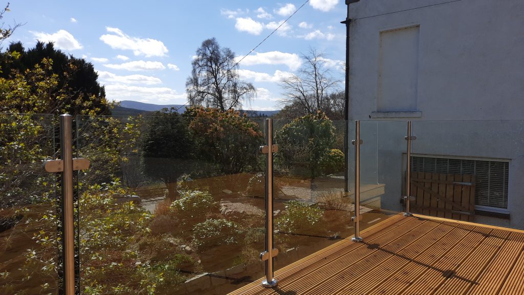 Decking With Glass Fence